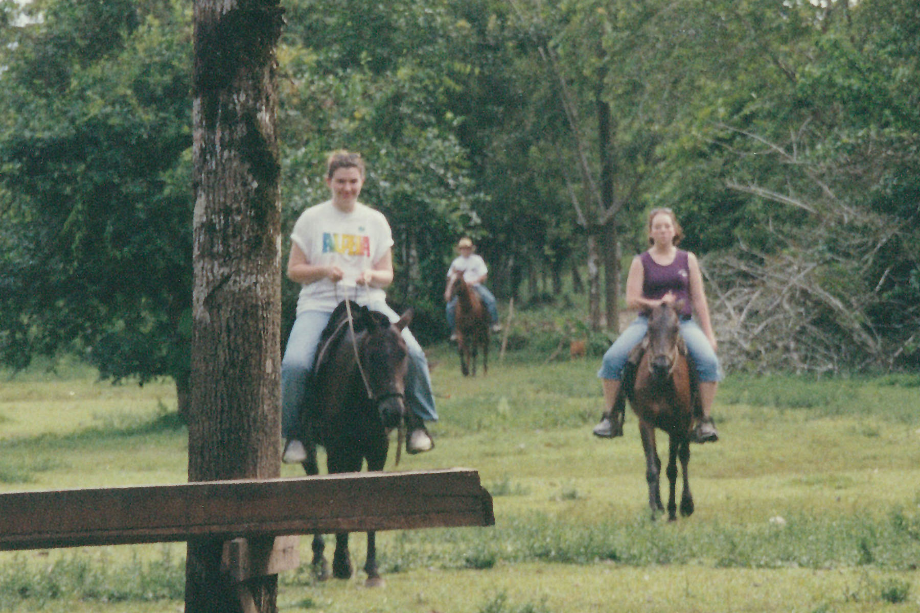 Students horseback riding in Costa Rica