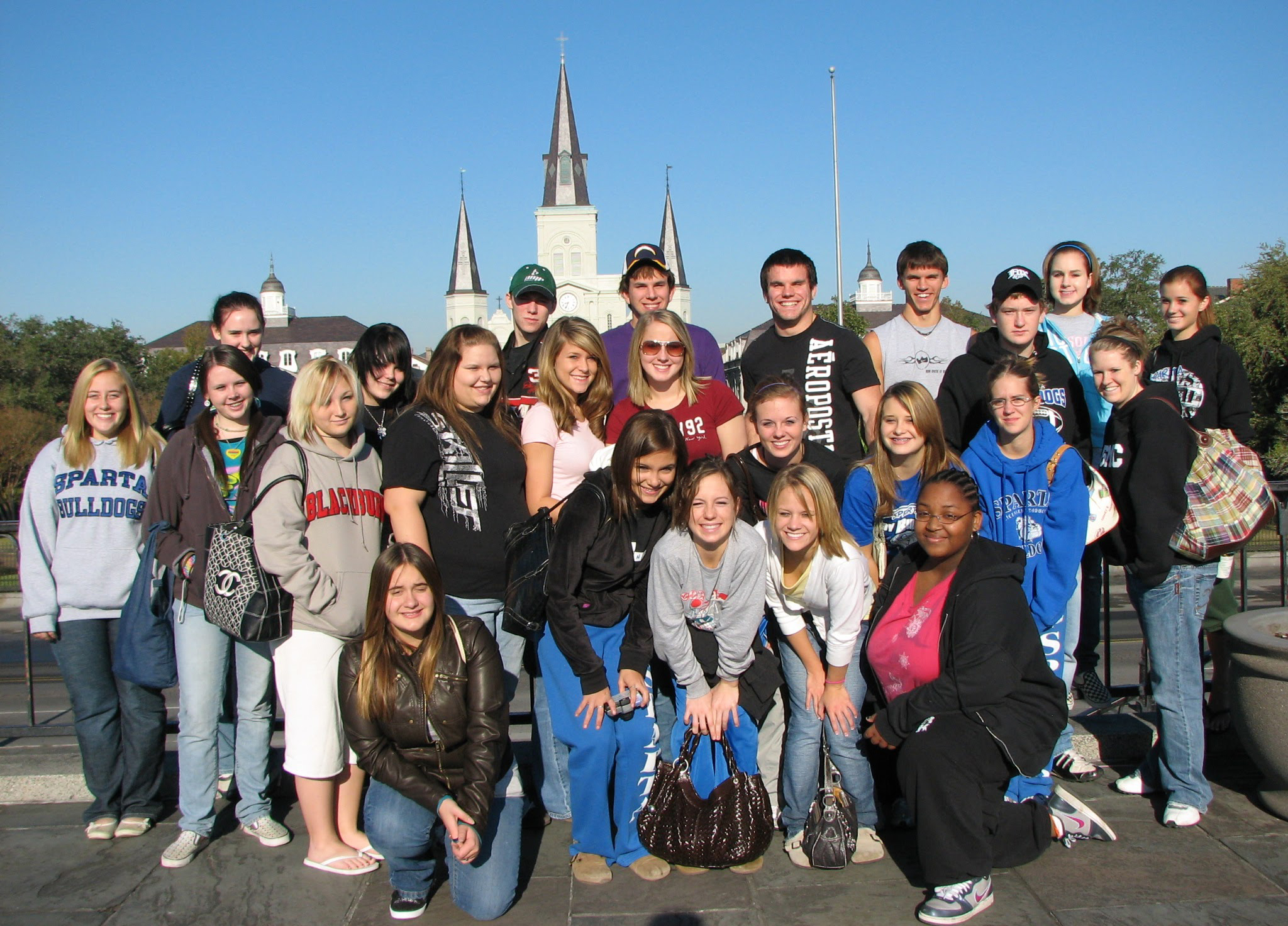 Large student group in New Orleans
