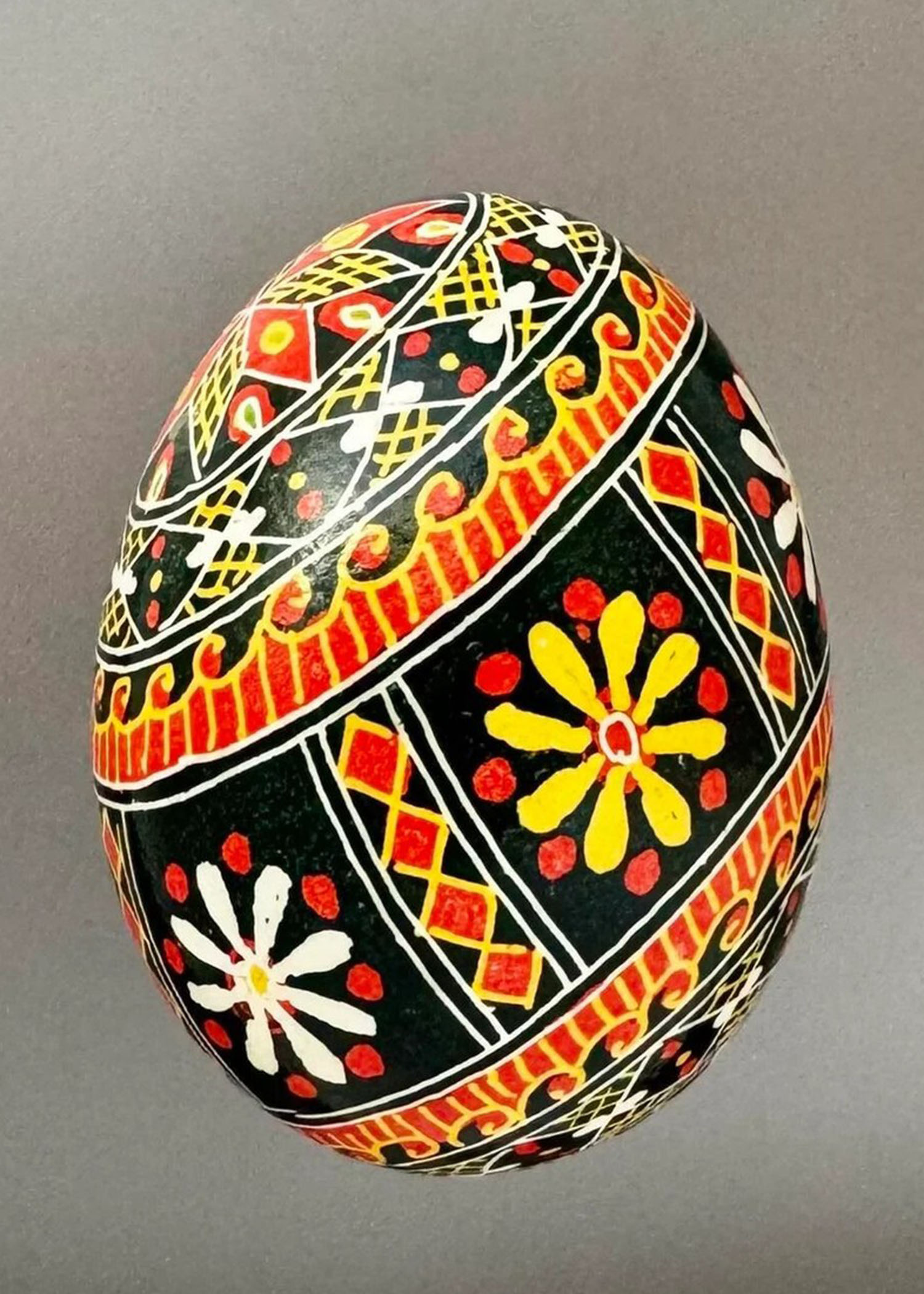 Traditional Ukrainian decorated egg