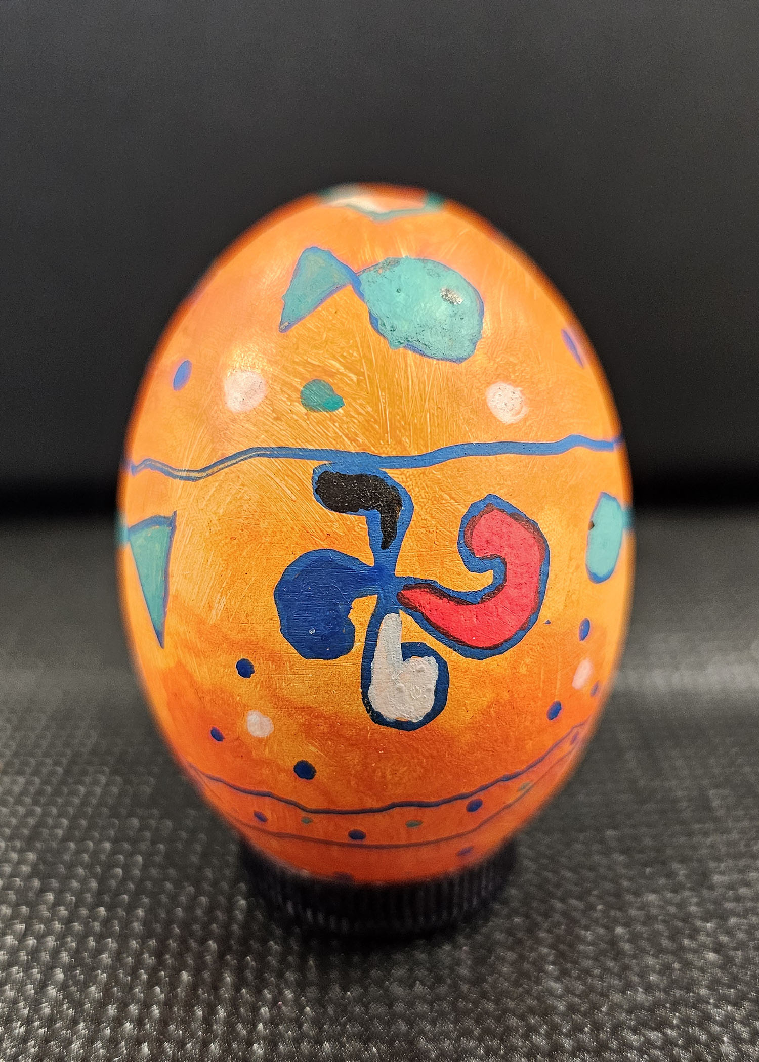 A student-made Ukrainian style egg